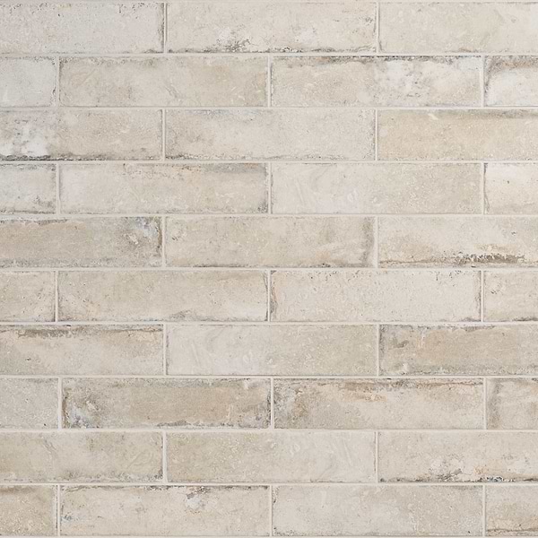 Sample-Seville Pergamo Beige 3x12 Travertine Look Matte Porcelain Tile