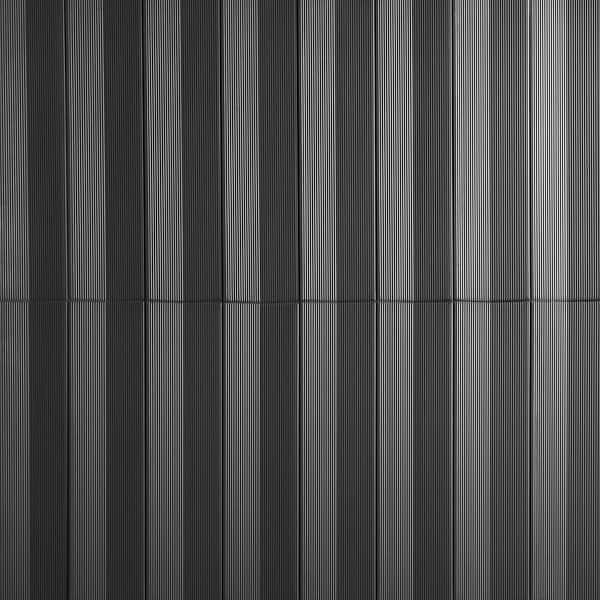 Kinzie Concave Charcoal Black 4x16 3D Matte Ceramic Tile