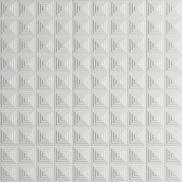 Kinzie Pyramid White 8x16 3D Matte Ceramic Tile