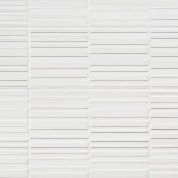 Sydney White 8x16 3D Glossy and Matte Mixed Finish Ceramic Tile