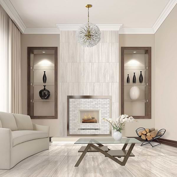 Nashville Beige 12x24 Travertine Look Matte Porcelain Tile