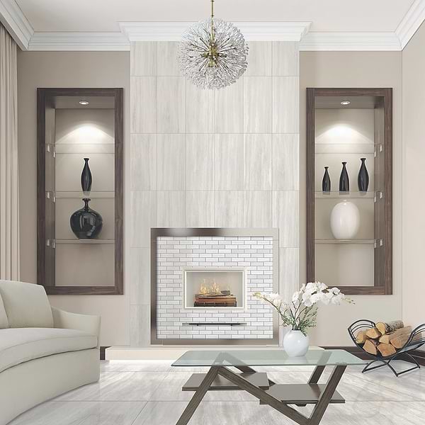 Nashville White 12x24 Travertine Look Matte Porcelain Tile
