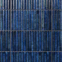Curve Fluted Blue 6x12 3D Glossy Ceramic Tile