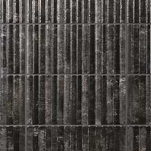 Curve Fluted Black 6x12 3D Glossy Ceramic Tile