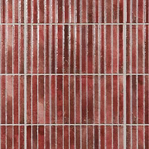 Curve Fluted Red 6x12 3D Glossy Ceramic Tile