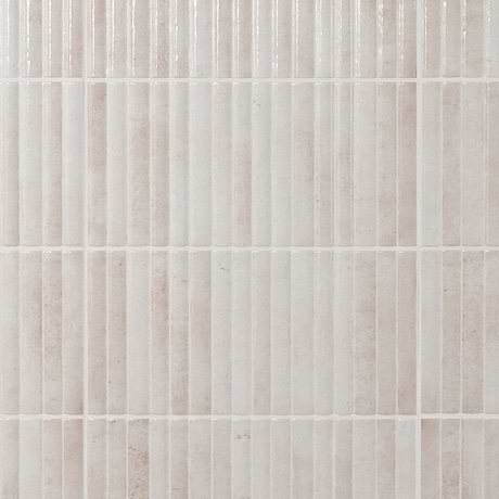 Curve Fluted White 6x12 3D Glossy Ceramic Tile