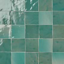 Zelora Mint Green 4x4 Zellige Look Glossy Ceramic Tile