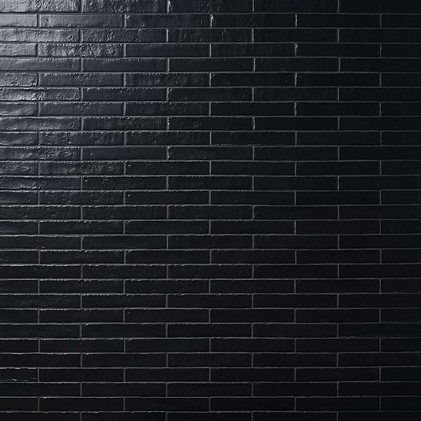Wabi Sabi Coal Black 1.5x9 Matte Ceramic Tile