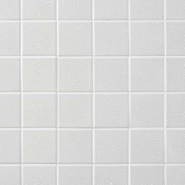 Sarina Vintage White 4x4 Glossy Crackled Ceramic Wall Tile