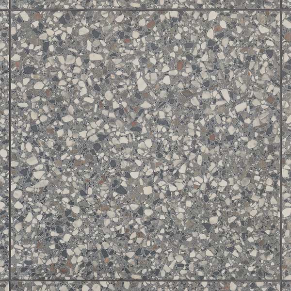 Kobe Flakes Charcoal Gray 24x24 Terrazzo Look Matte Porcelain Tile