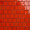 Emery Orange 4x4 Square Handmade Crackled Glossy Terracotta Tile