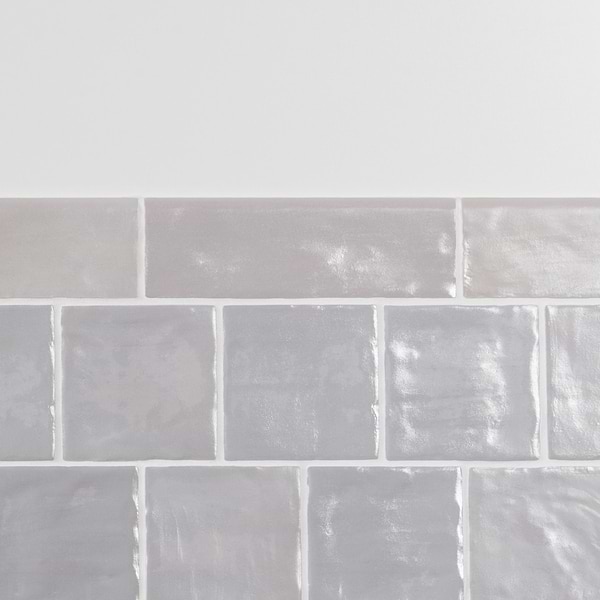 Montauk Fog 2x8 Mixed Finish Ceramic Bullnose