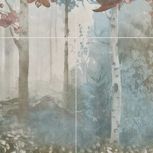 Art Gallery by Paula Purroy Secret Forest Multicolor 24x48 Artisan Decor Matte Porcelain Tile