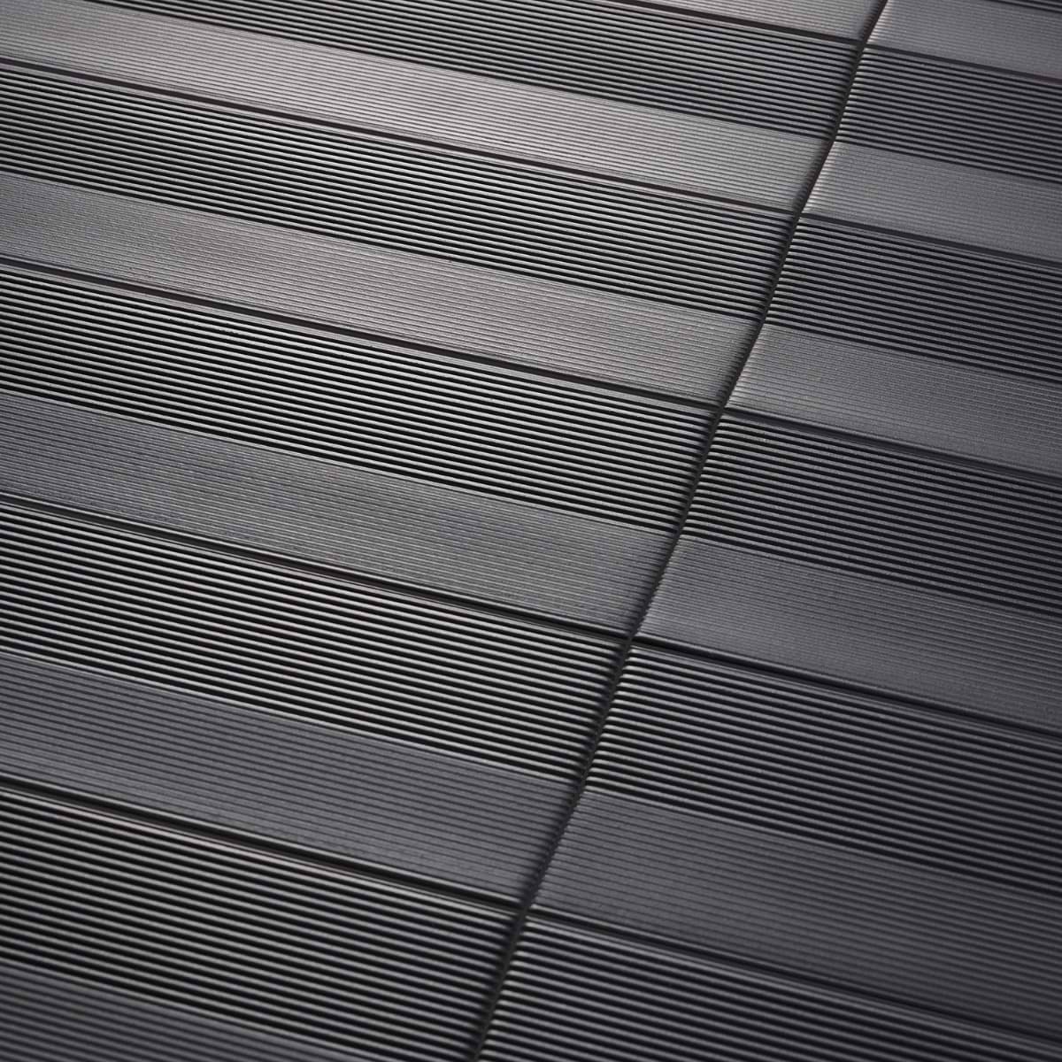 Kinzie Concave Charcoal Black 4x16 3D Matte Ceramic Tile