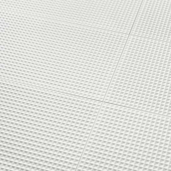 Kinzie Waffle White 8x16 Textured Matte Ceramic Tile