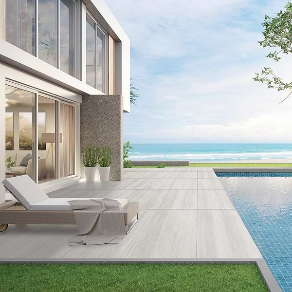Nashville White 24x48 Travertine Look Matte Porcelain Tile