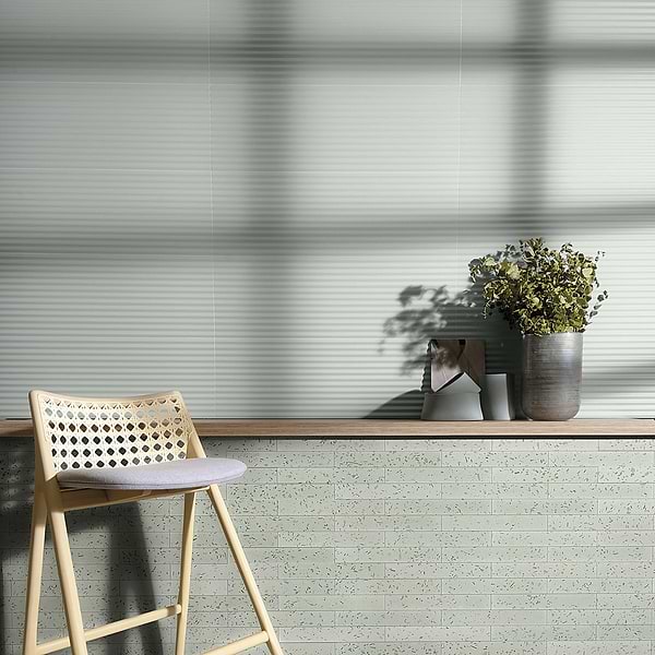 Mod Aquamarine 12x36 3D Fluted Matte Ceramic Tile