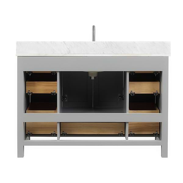 Athena 48'' Gray Vanity And Marble Counter