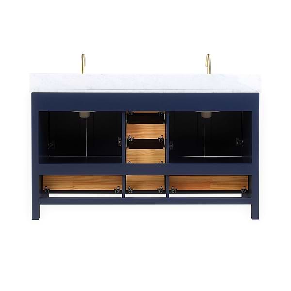 Athena 60'' Blue Vanity And Marble Counter
