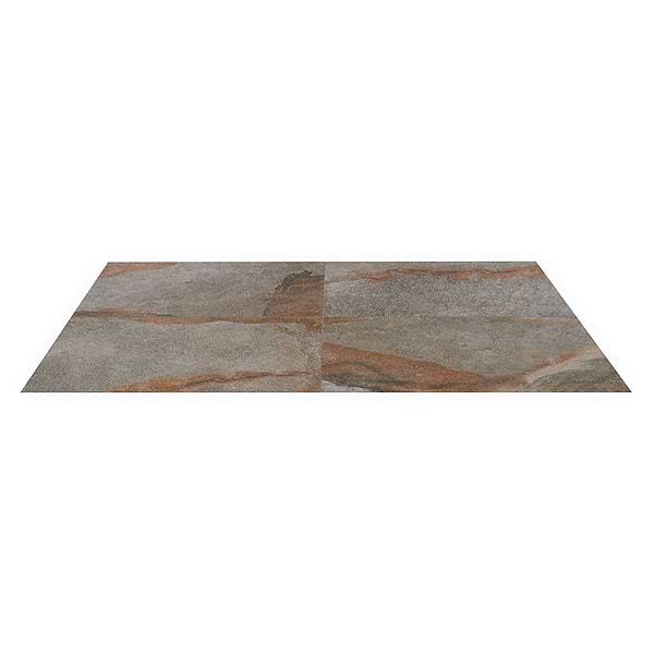 Acadia Iron Gray 24x48 Slate Look Matte Porcelain Tile