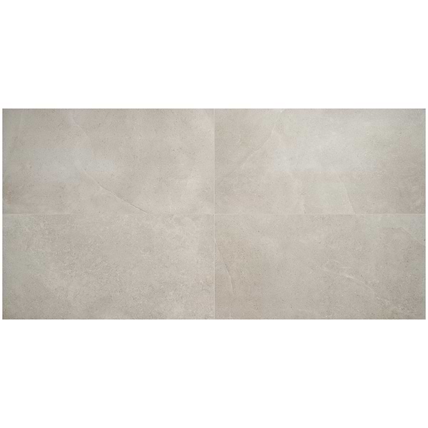 New Rock Fumo Light Gray 24x48 Limestone Look Matte Porcelain Tile