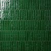 Wabi Sabi Emerald Green 1.5x9 Crackled Glossy Ceramic Tile