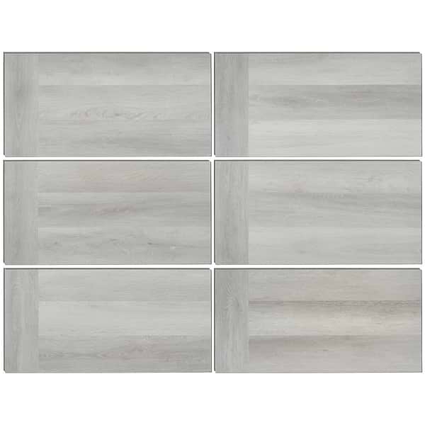 Stacy Garcia Fleetwood Parquet Silver Rigid Core Click 12x24 Luxury Vinyl Tile