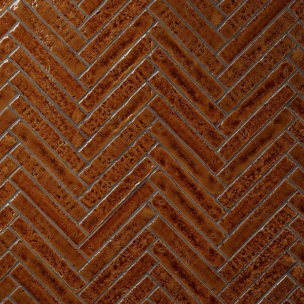 Wabi Sabi Honey Brown 1.5x9 Crackled Glossy Ceramic Tile