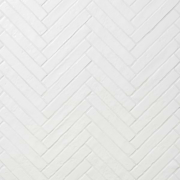Wabi Sabi Snow White 1.5x9 Matte Ceramic Tile