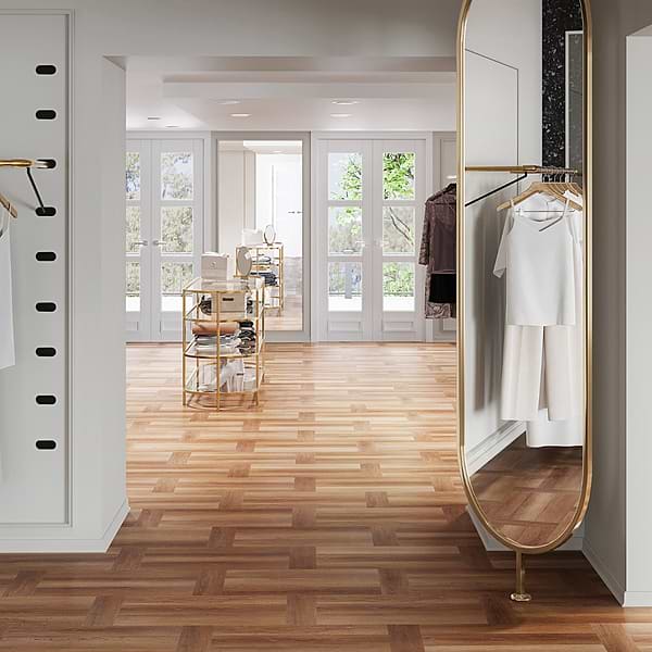 Stacy Garcia Fleetwood Parquet Bear Rigid Core Click 12x24 Luxury Vinyl Tile