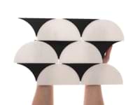 Moonrise Black Jade and White Thassos Polished Marble Waterjet Mosaic Tile