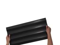 Stonework Fluted Black Jade 12x24 3D Honed Marble Tile