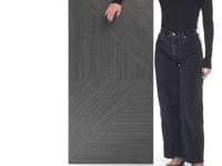 Enso Charcoal Black 24x48 Ribbed Matte Fluted Porcelain Wood Look Tile