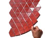 Bushwick Red 2" Triangle Glossy Lava Stone Mosaic Tile