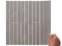 Era Slate Gray 1x6 Stacked Limestone Look Matte Porcelain Mosaic Tile