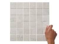 Saint Remy Avorio White 3D Textured Veining 2x2 Limestone Look Matte Mosaic Tile
