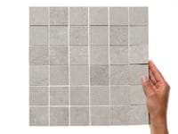 Saint Remy Grigio Gray 3D Textured Veining 2x2 Limestone Look Matte Mosaic Tile