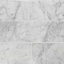 Bianco Carrara 6x18 Honed Marble Tile
