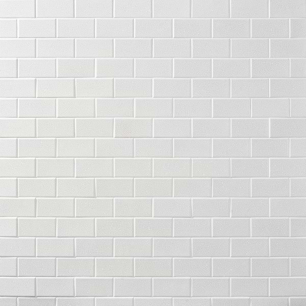 Sarina Vintage White 3x6 Glossy Crackled Ceramic Wall Tile
