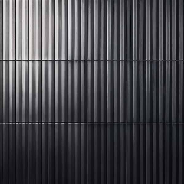 Ponto Metallic Gray Fluted 5x16 3D Polished Porcelain Tile