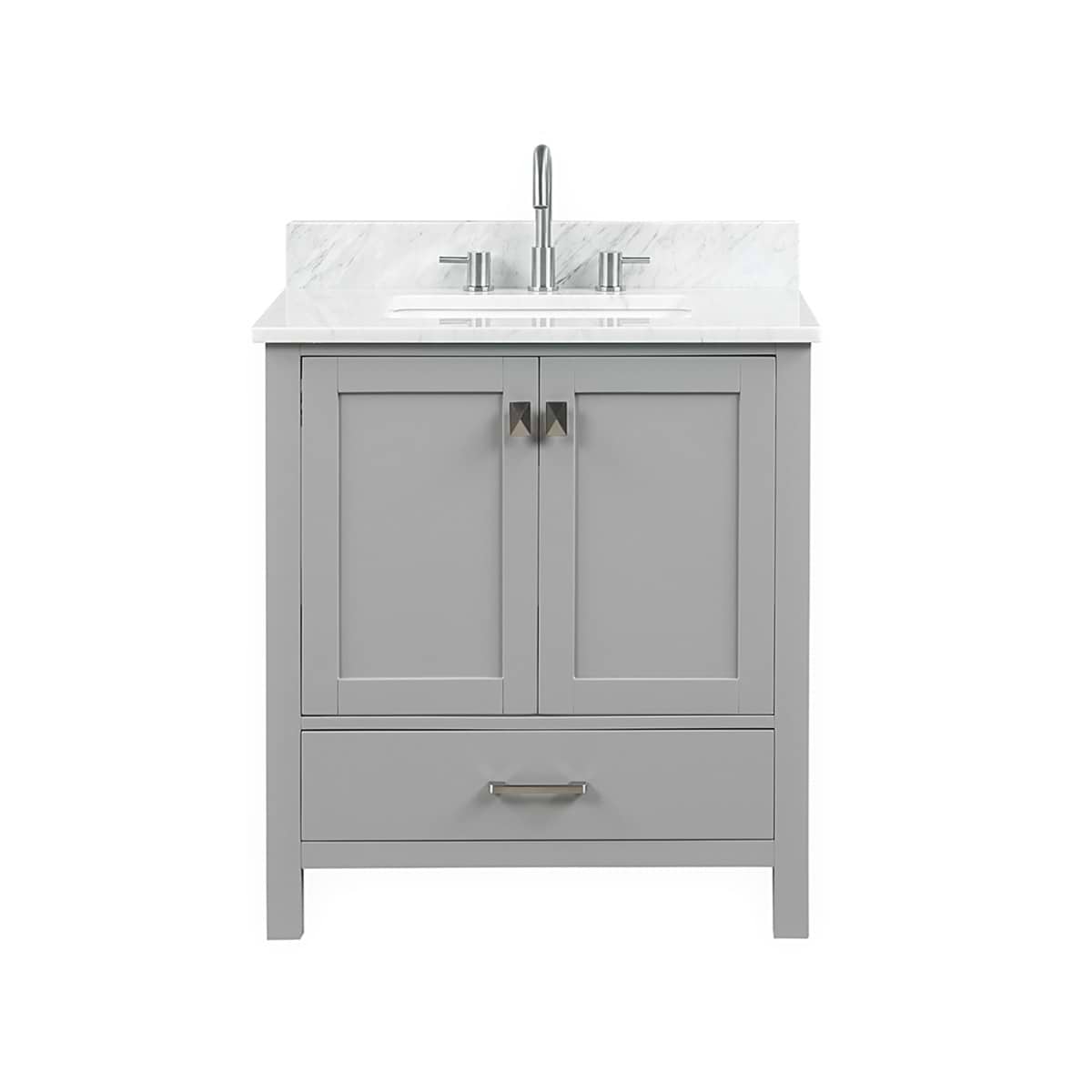 Athena 30'' Gray Vanity And Marble Counter
