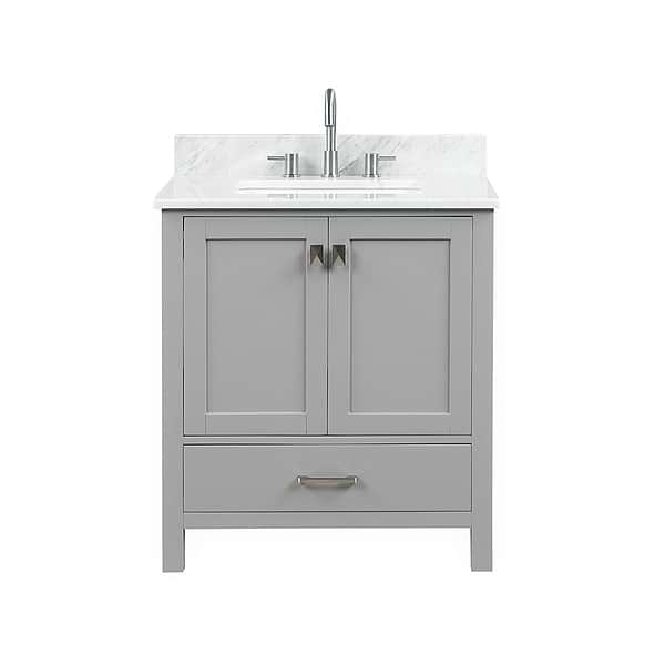 Athena 30'' Gray Vanity And Marble Counter