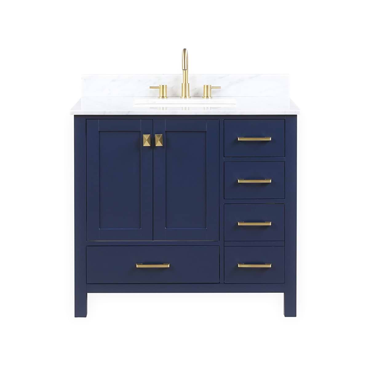 Athena 36'' Blue Vanity And Marble Counter