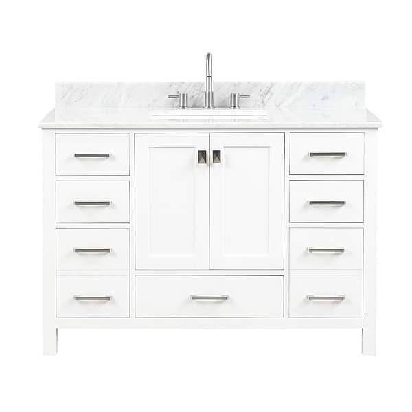 Athena 48'' White Vanity And Marble Counter