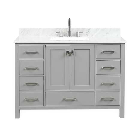 Athena 48'' Gray Vanity And Marble Counter