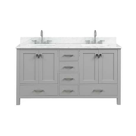 Athena 60'' Gray Vanity And Marble Counter