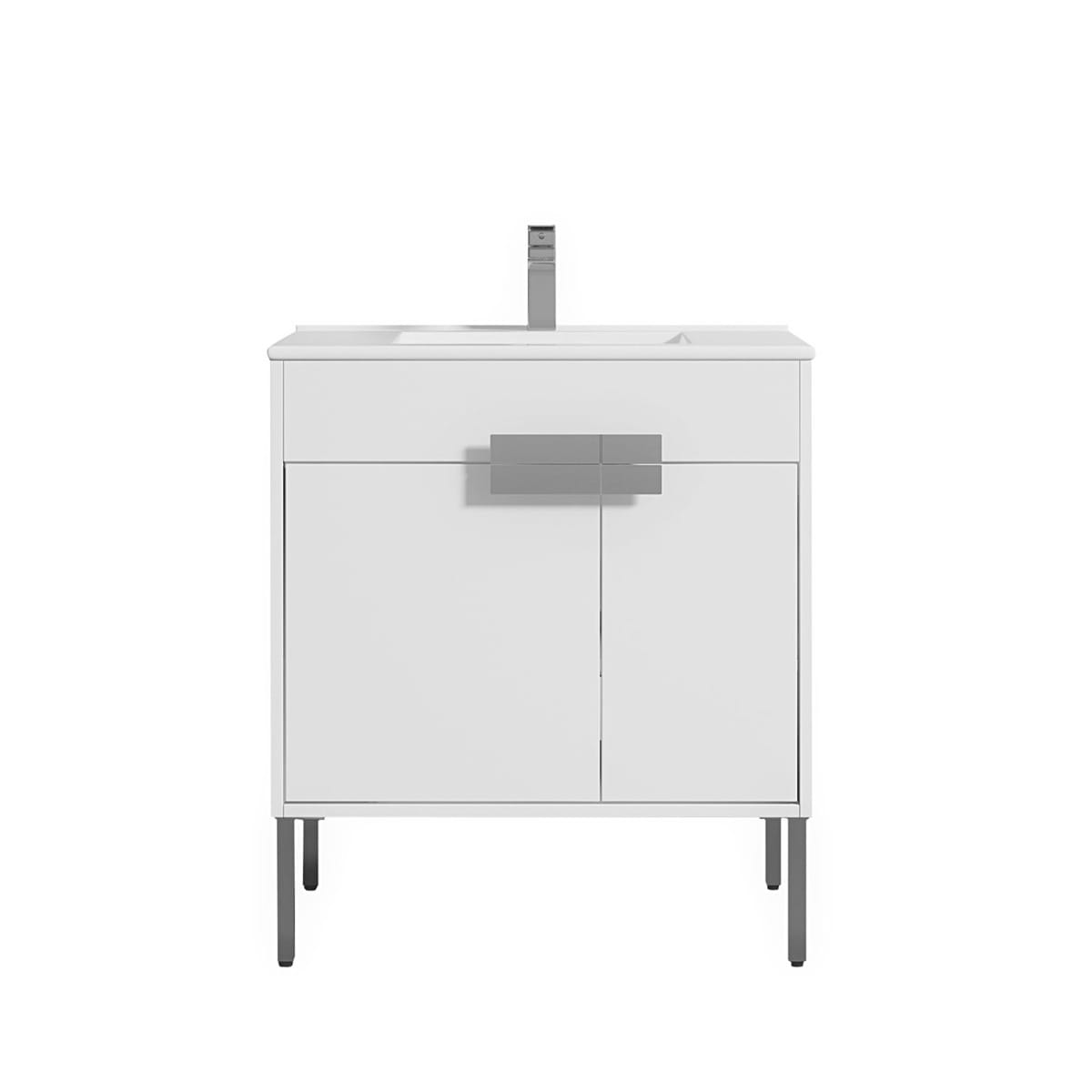 Portofino 30'' White Vanity And Counter