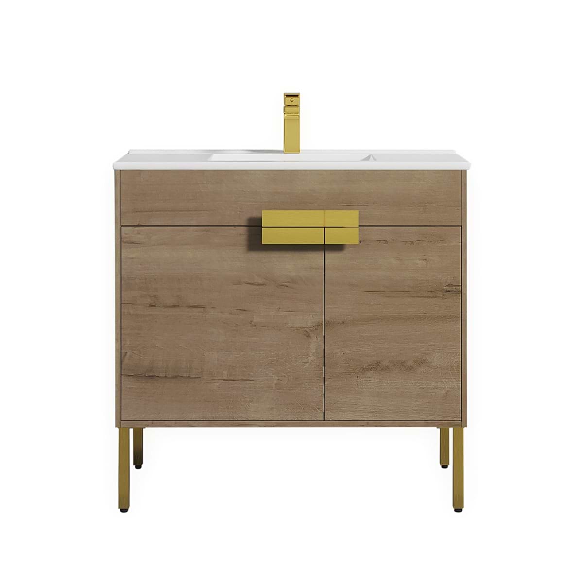 Portofino 36'' Classic Oak Vanity And Counter