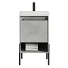 Kaleb 20'' Cement Gray Vanity and Counter