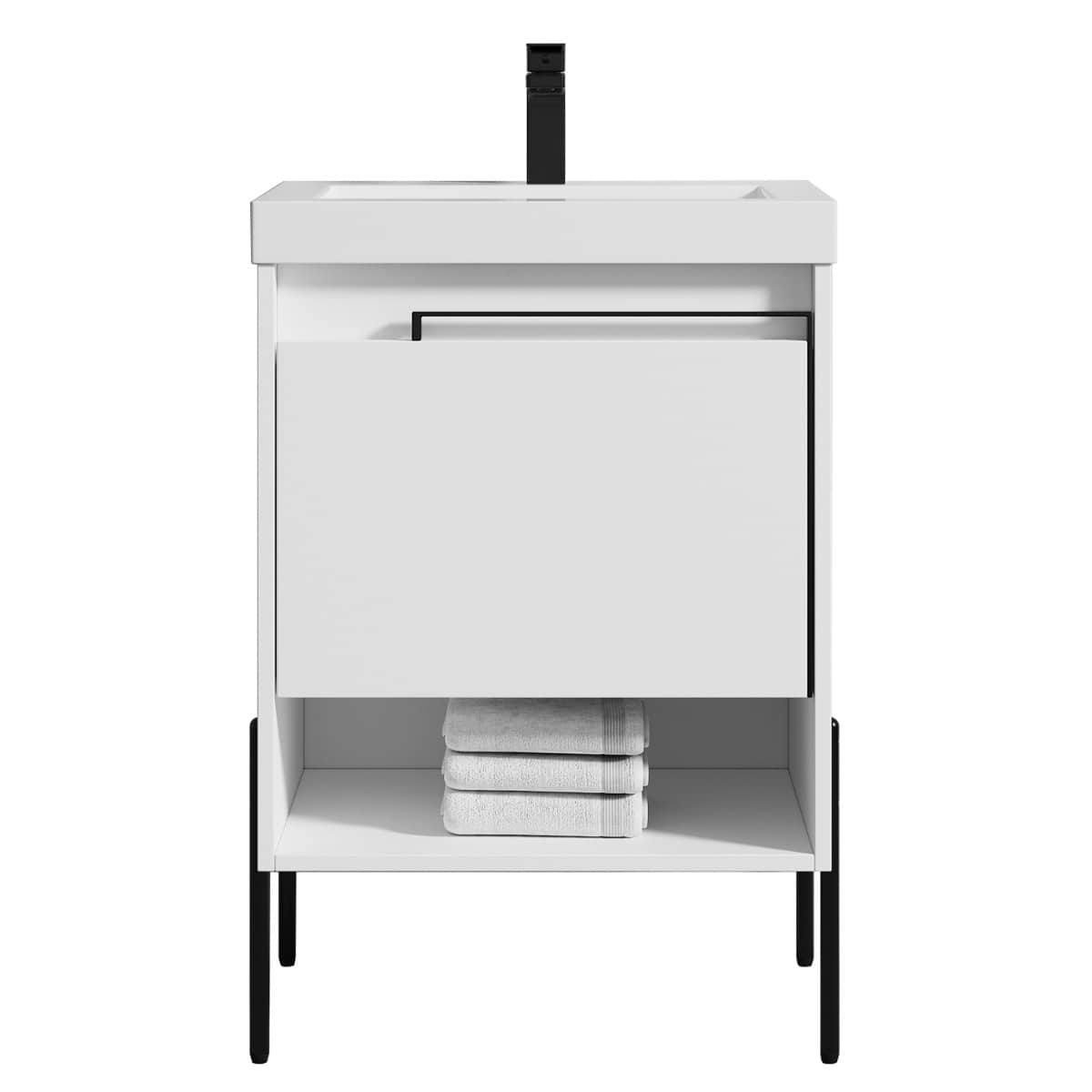 Kaleb 24'' White Vanity and Counter